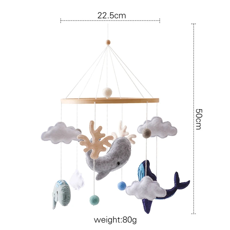 Ocean Dreams Baby Crib Mobile - Handcrafted Eco-Friendly Nursery Decor